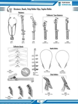 Retainer, Dands, Strip Holder Clips, Napkin Holder