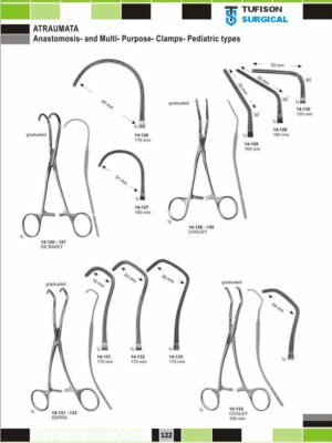 Anastomosis and Multi Purpose Clamps Pediatric types