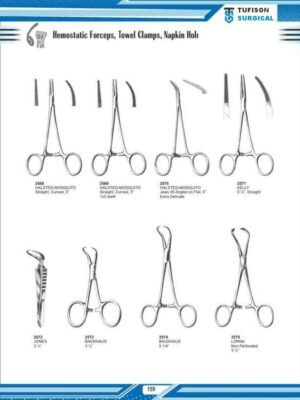 Hemostatic Forceps, Towel Clamps, Napkin Holding