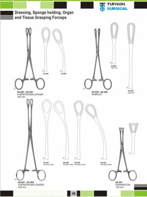 Dressing Sponge Holding Orgen and Tissue Graspoing Forceps