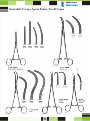 Haemostatic Forceps, Special Pattern Tonsil Forceps